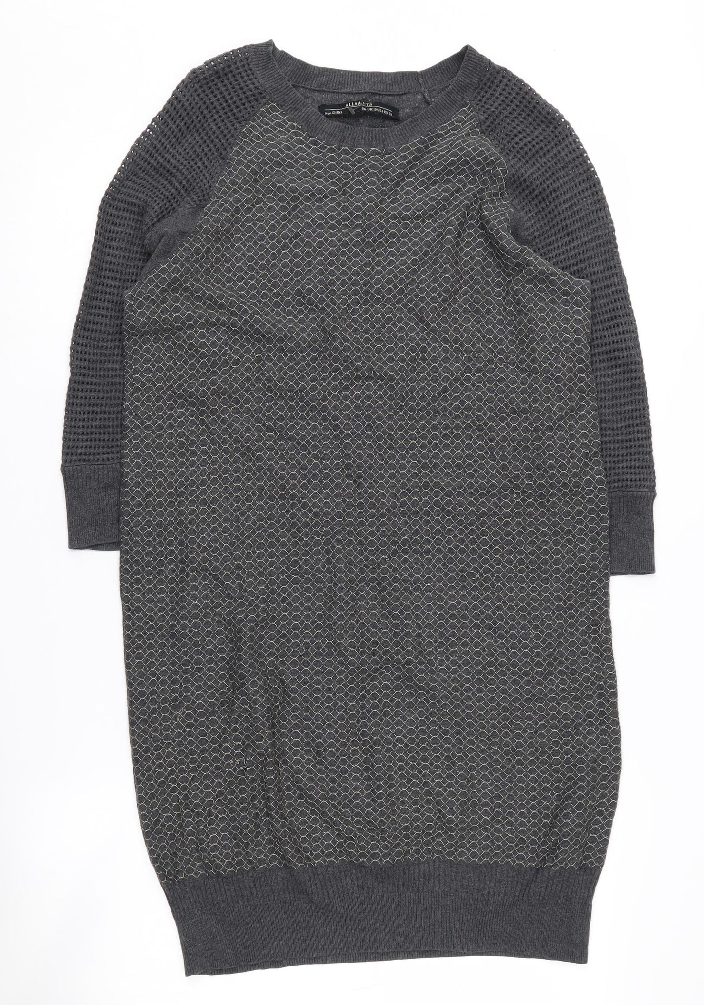 AllSaints Women's Grey Jumper Dress UK 10