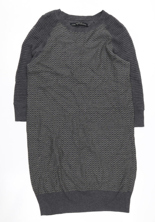 AllSaints Women's Grey Jumper Dress UK 10