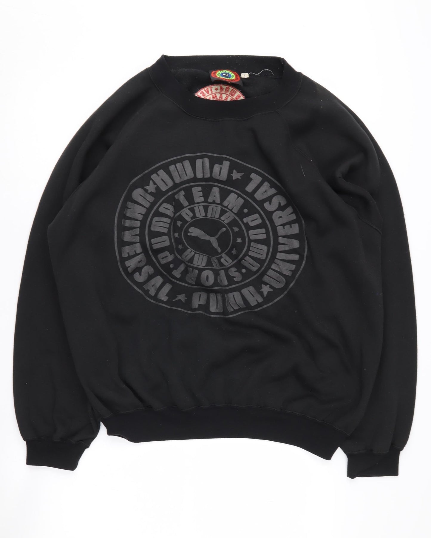 Puma Men's Black Graphic Print Sweatshirt L
