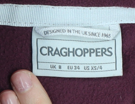 Womens UK Size 8 Regular Craghoppers Purple Polyester Jacket