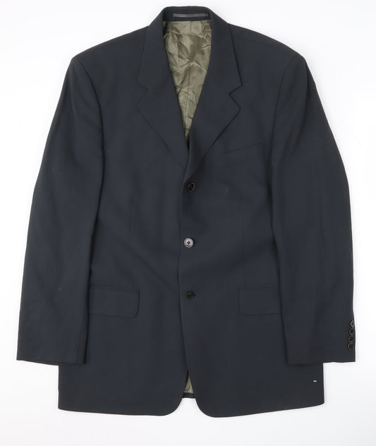 Pierre Cardin Men's Grey Blazer 40R Wool Jacket