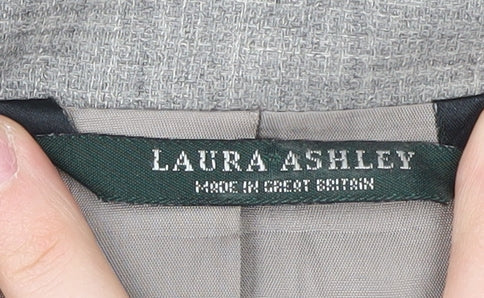 Laura Ashley Women's Grey Wool Blazer, UK Size 12