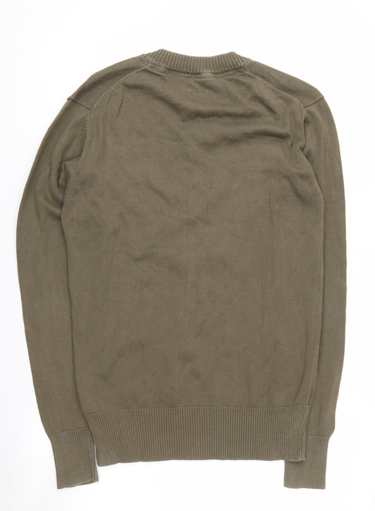 Adidas Women's Green XS V-Neck Cotton Jumper