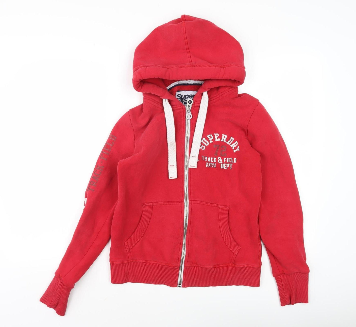 Superdry Women's Red Full Zip Hoodie Size S