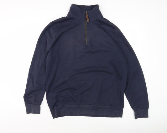 Mountain Warehouse Men's Blue 1/4 Zip Fleece Sweatshirt M