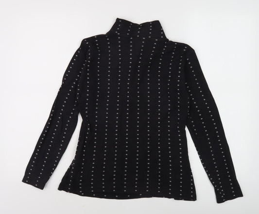 Trespass Women's Black Henley Sweatshirt, S, Polka Dot