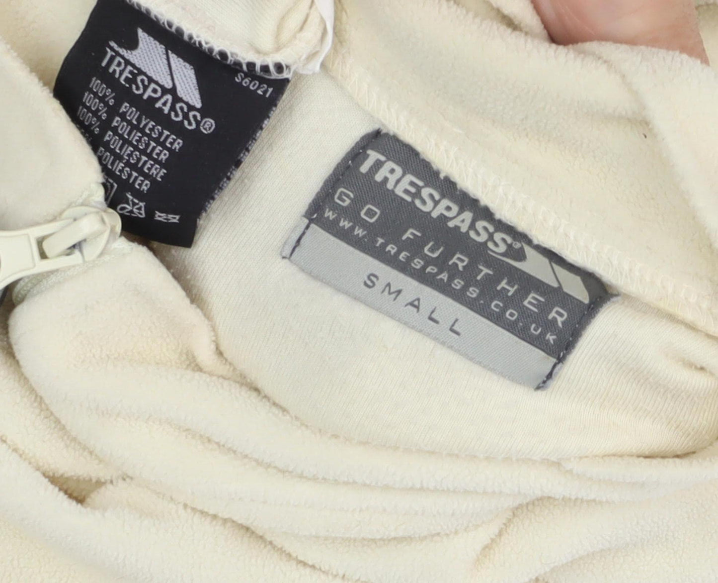 Trespass Ivory Fleece Zip Sweatshirt S Unisex