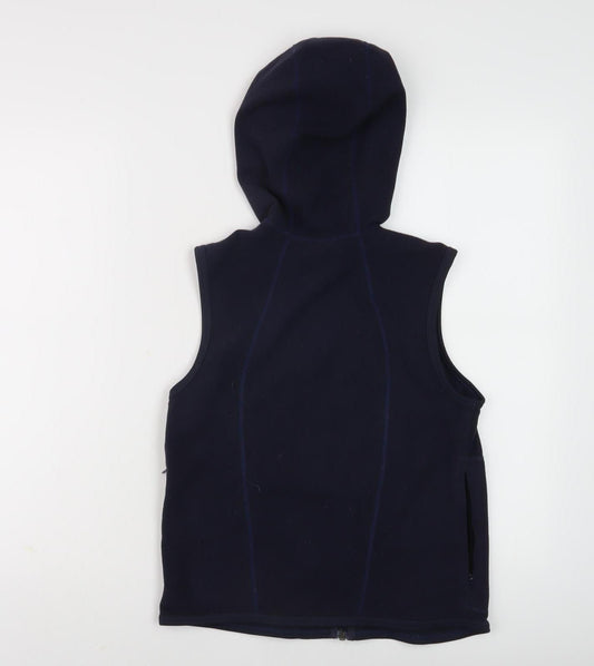 Nike Unisex Blue Hooded Waistcoat Medium