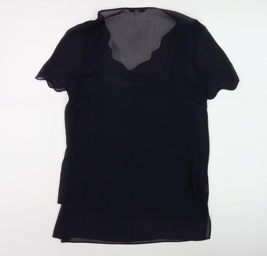 Womens UK Size 6 Reiss Black Blouse