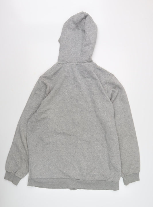 Adidas Men's Grey Full Zip Hoodie L Size