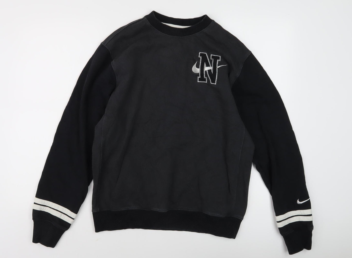 Nike Men's Black Logo Sweatshirt, Medium, Pullover