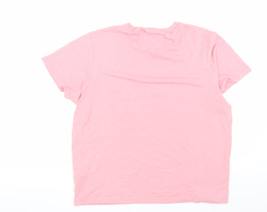 Jack Wills Women's Pink Basic T-Shirt Size 12