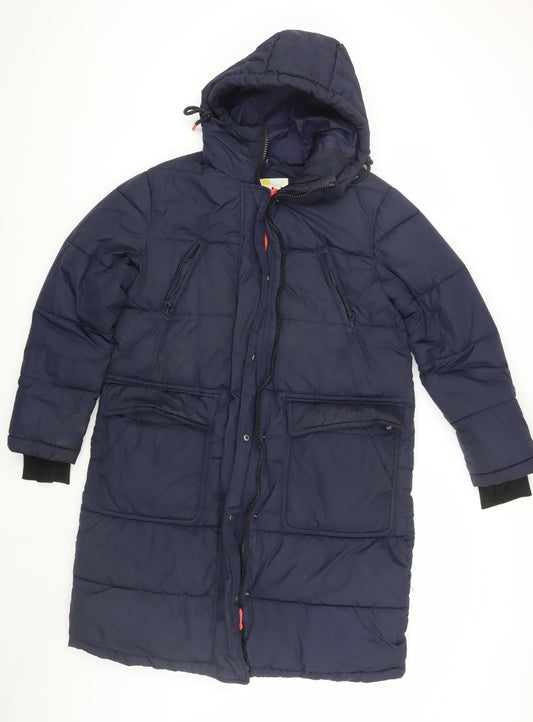 Boden Men's Blue Puffer Jacket S - Winter Casual