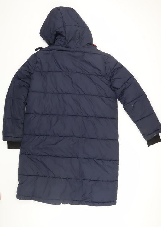 Boden Men's Blue Puffer Jacket S - Winter Casual