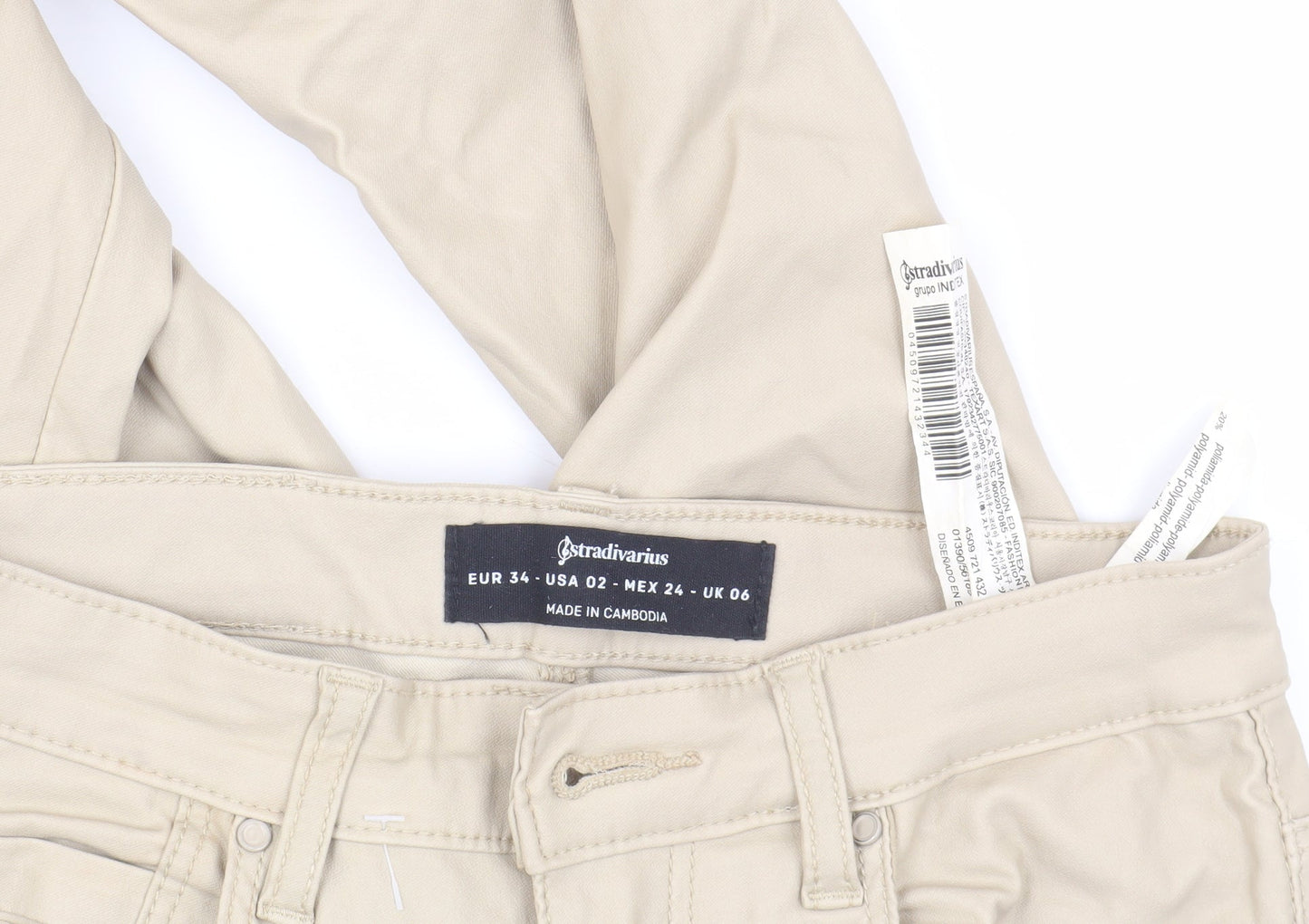 Stradivarius Women's Beige Skinny Jeans, Size 6, New