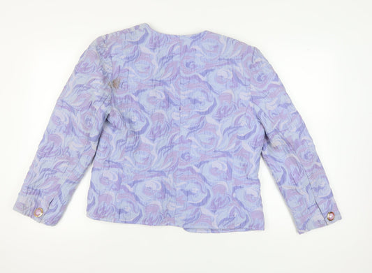 Franco Di Tardo Women's Purple Floral Blazer Size 14