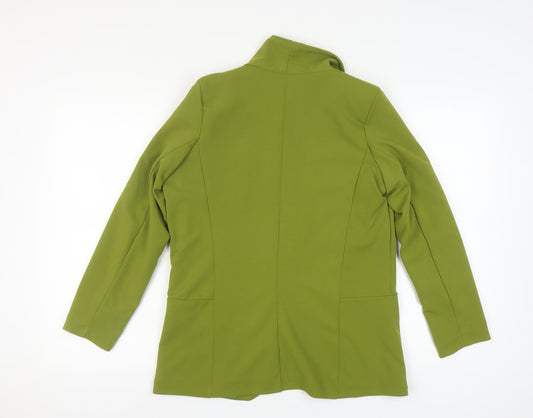 Boohoo Women's Green Long Sleeve Blazer - Size 8