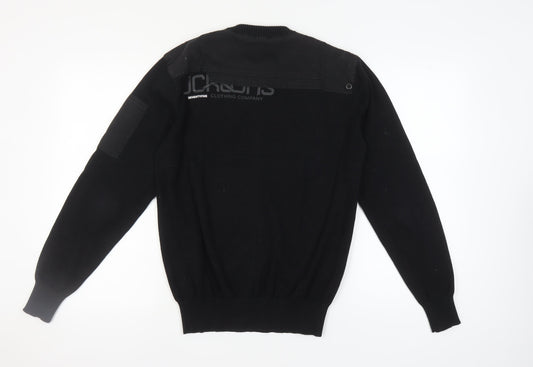 Jack & Jones Men’s Black L Pullover Jumper Crew Neck