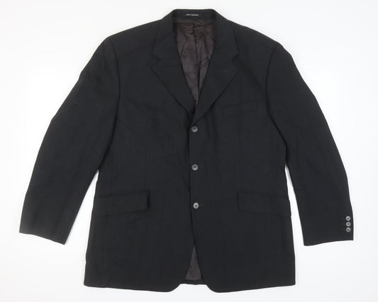 Jeff Banks Men's Black Wool Suit Jacket - Size 44R