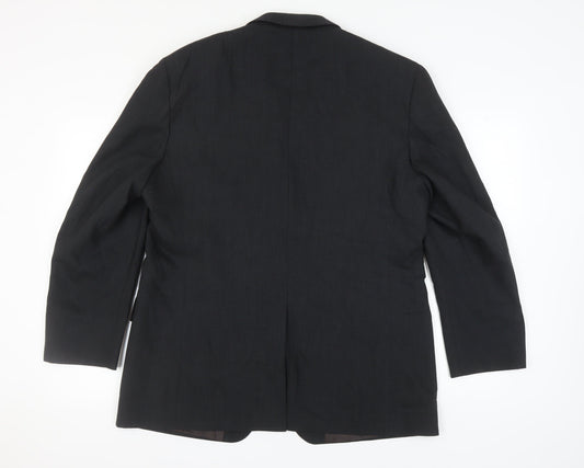 Jeff Banks Men's Black Wool Suit Jacket - Size 44R