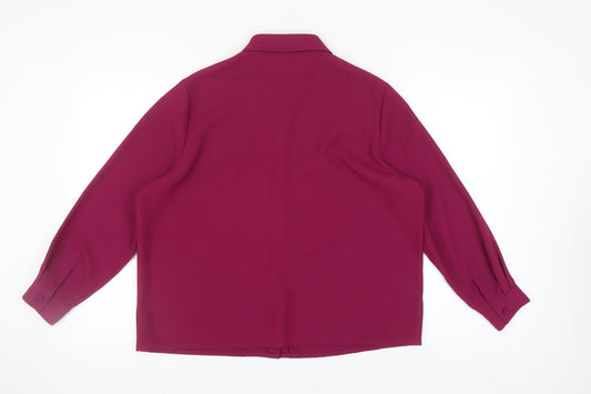 Eastex Women's Purple Button-Up Shirt, Size 18