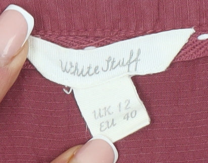 White Stuff Women's Red Embroidered Blouse Size 12
