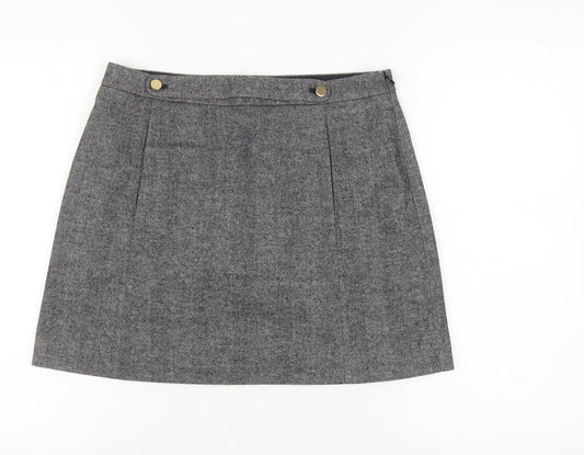 Banana Republic Women Grey Knee Length Skirt Size 6