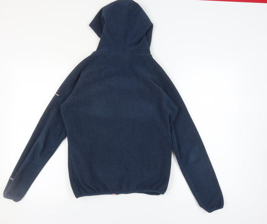 Trespass Women's Blue Hooded Fleece Jacket Size 10