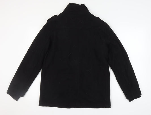 Brave Soul Men's Black Military Wool Jacket L
