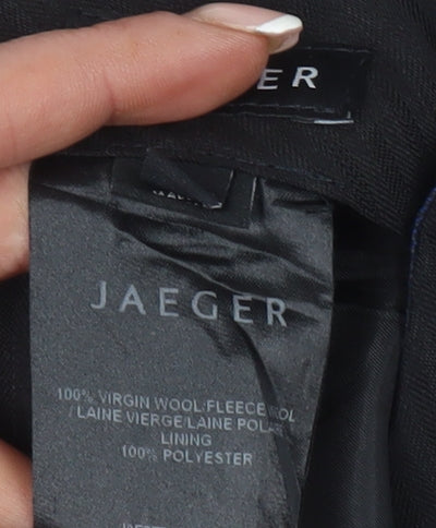 Jaeger Men's Blue Striped Wool Trousers 32R