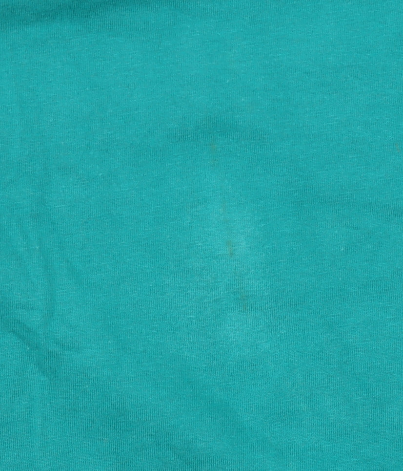 Fila Men's Green Cotton Crew Neck Logo T-Shirt, Size S