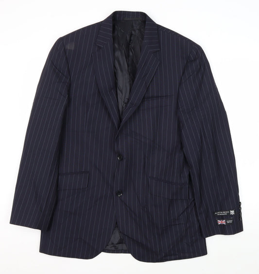 Mens 40 Chest Regular Austin Reed Blue Two-Button Blazer
