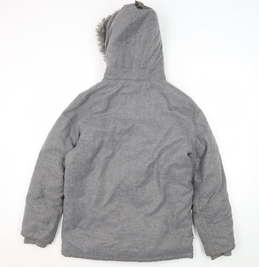 Next Boys Grey Parka Jacket 12 Years Winter
