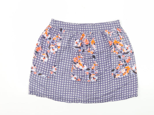 FatFace Women's Multicoloured Knee Length Pleated Skirt