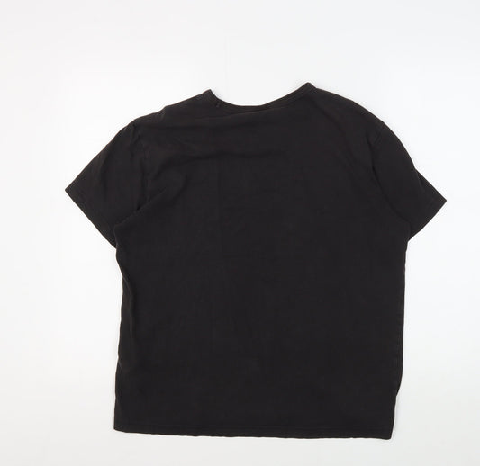 Champion Men's Black Small Logo Tee