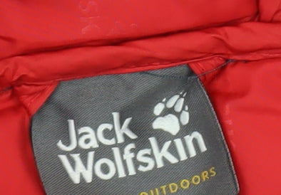 Additional view of Jack Wolfskin boys’ blue puffer jacket, eu, size 152, hooded