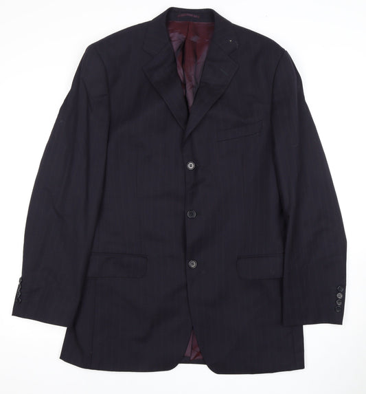 Jaeger Men's Blue Wool Blazer, Size 40, Formal Jacket