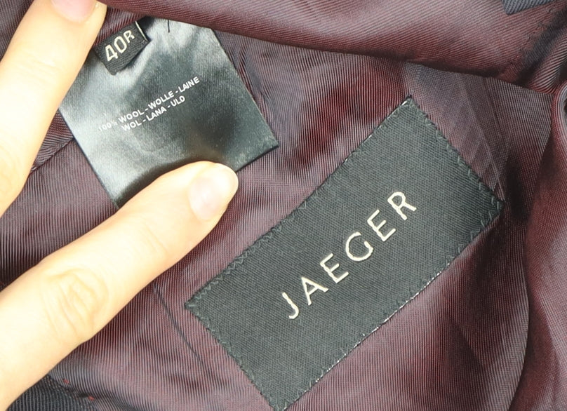 Jaeger Men's Blue Wool Blazer, Size 40, Formal Jacket