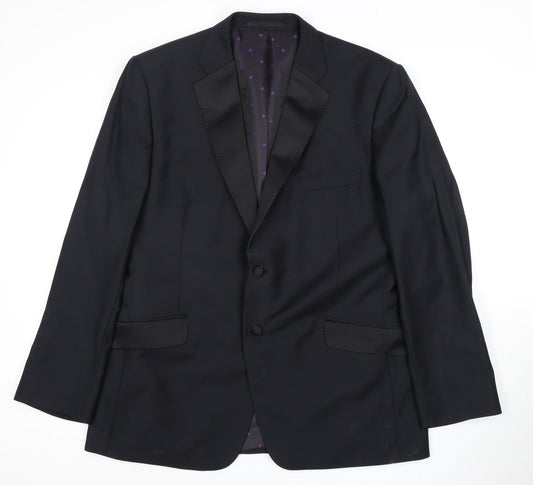 Daniel Hechter Men's Black Tuxedo Wool Blazer - Size 44R