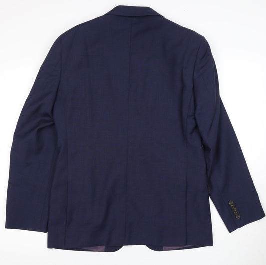 T.M.Lewin Men's Blue Suit Jacket 38 Regular