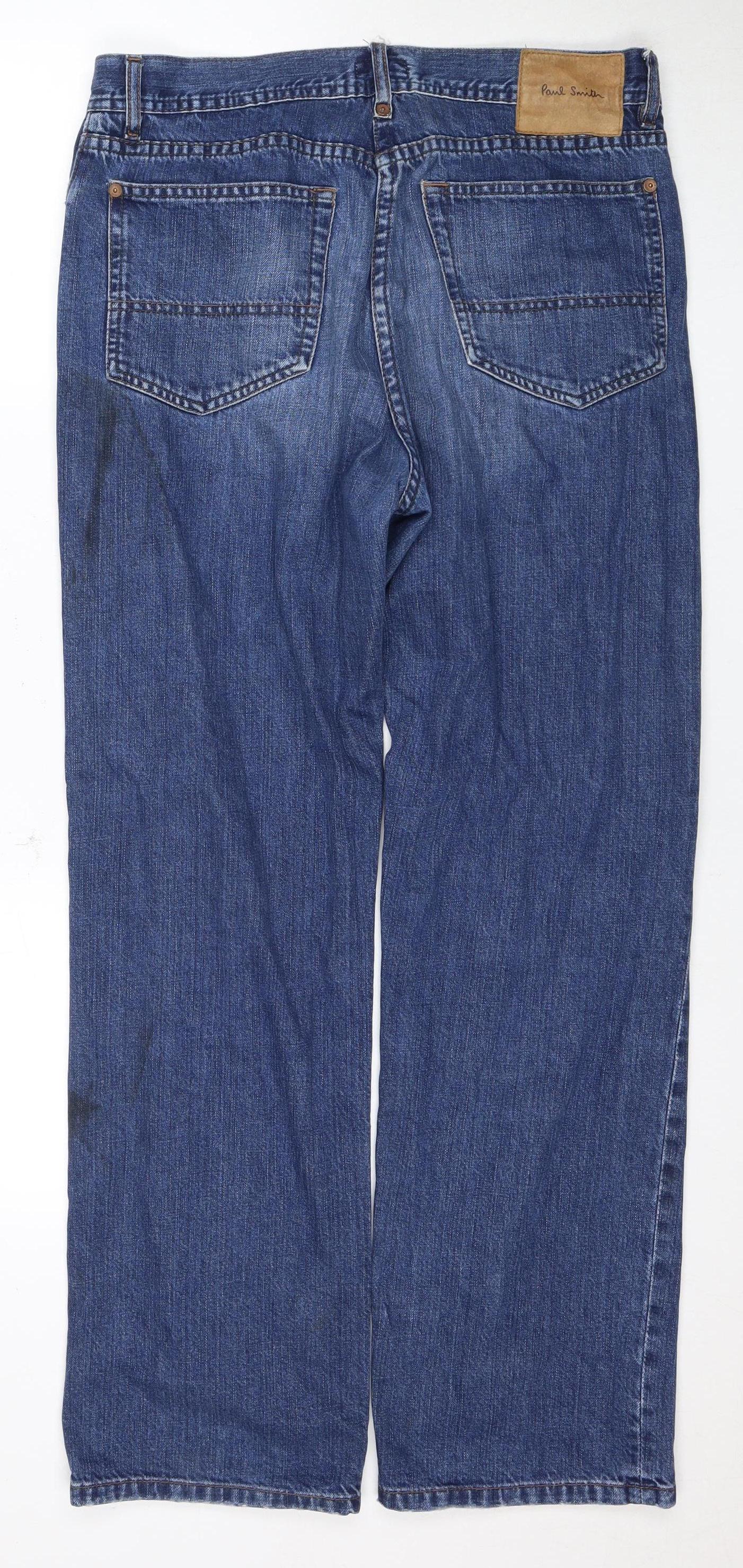 Paul Smith Men's Blue Denim Jeans Size 32 Button Closure