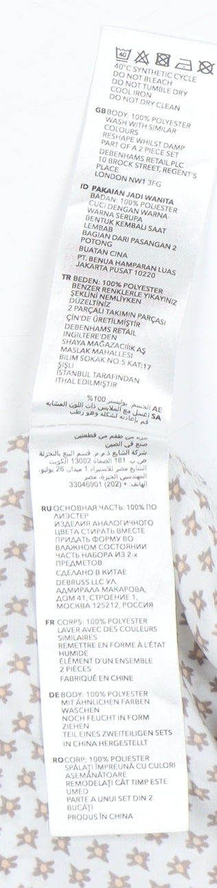 Jasper Conran Women's White Pyjama Pants, UK 14