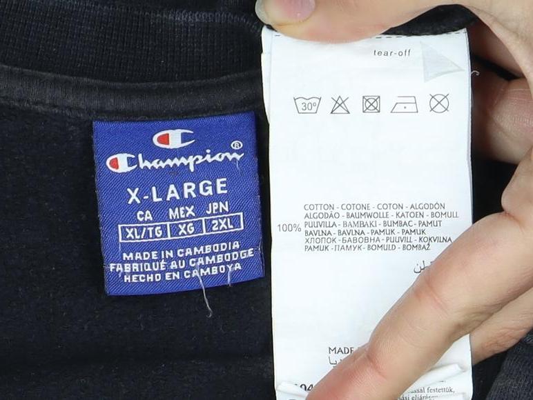 Champion Men's Black XL Pullover Sweatshirt