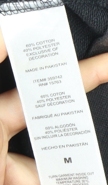 Champion Men's Black Pullover Hoodie M with Logo