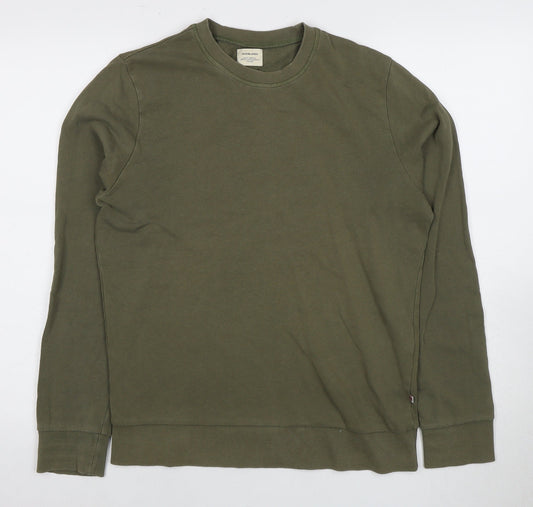 Mens UK S JACK & JONES Green Pullover Sweatshirt