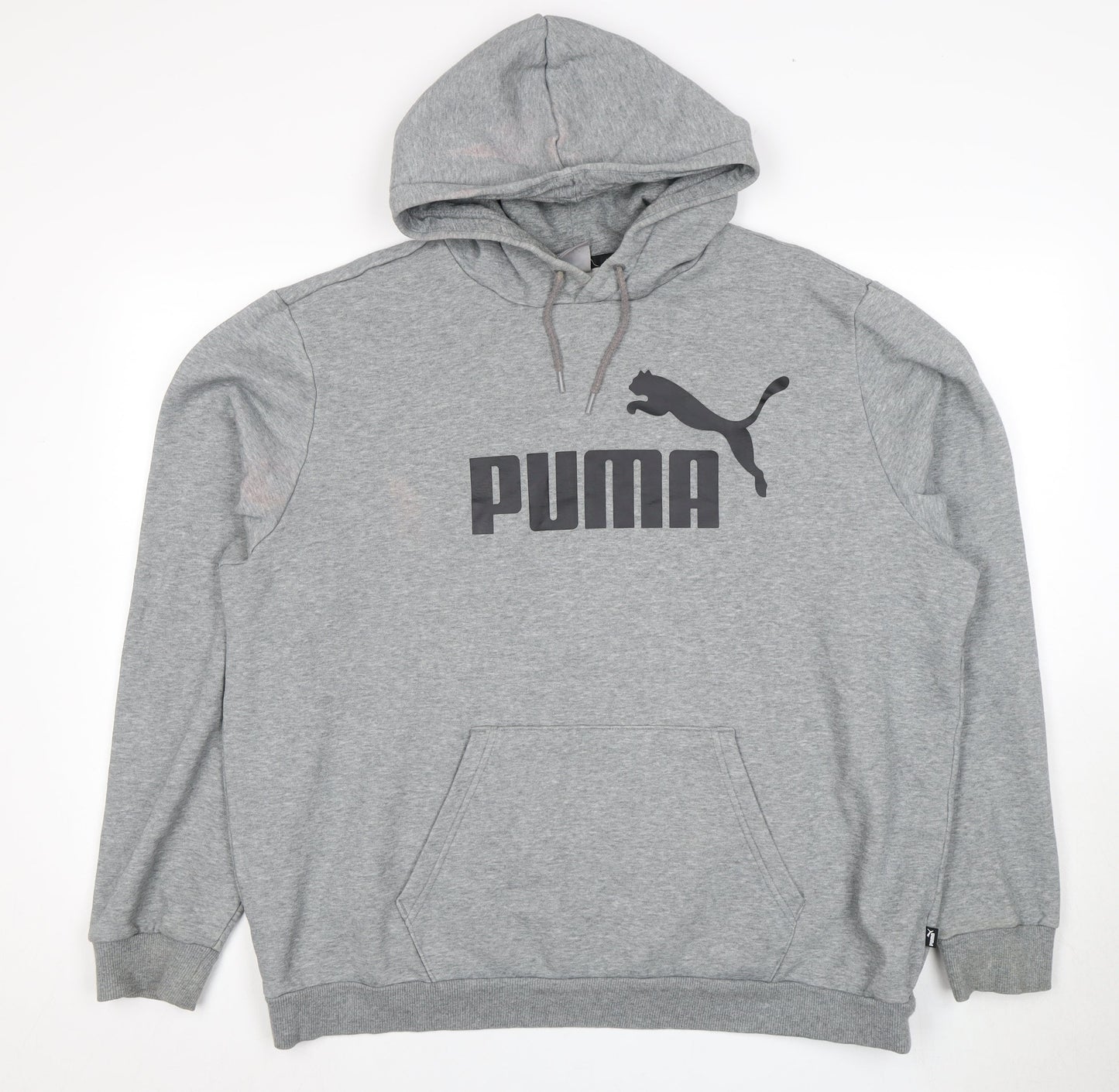 Puma Men's Grey 2XL Pullover Hoodie Logo Accents