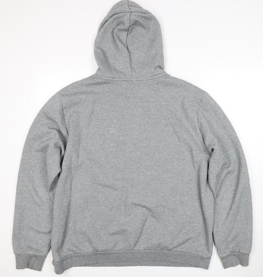 Puma Men's Grey 2XL Pullover Hoodie Logo Accents