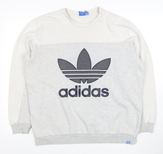 Adidas Men's XL Grey Pullover Sweatshirt