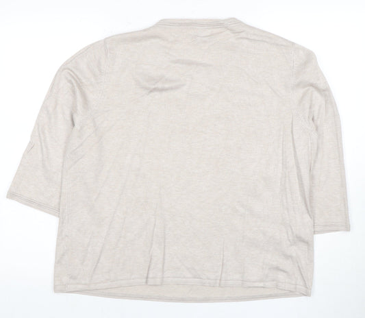 Eastex Women's Beige Top Size 22 with 3/4 Sleeves