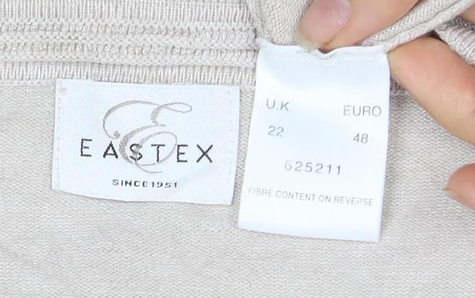Eastex Women's Beige Top Size 22 with 3/4 Sleeves